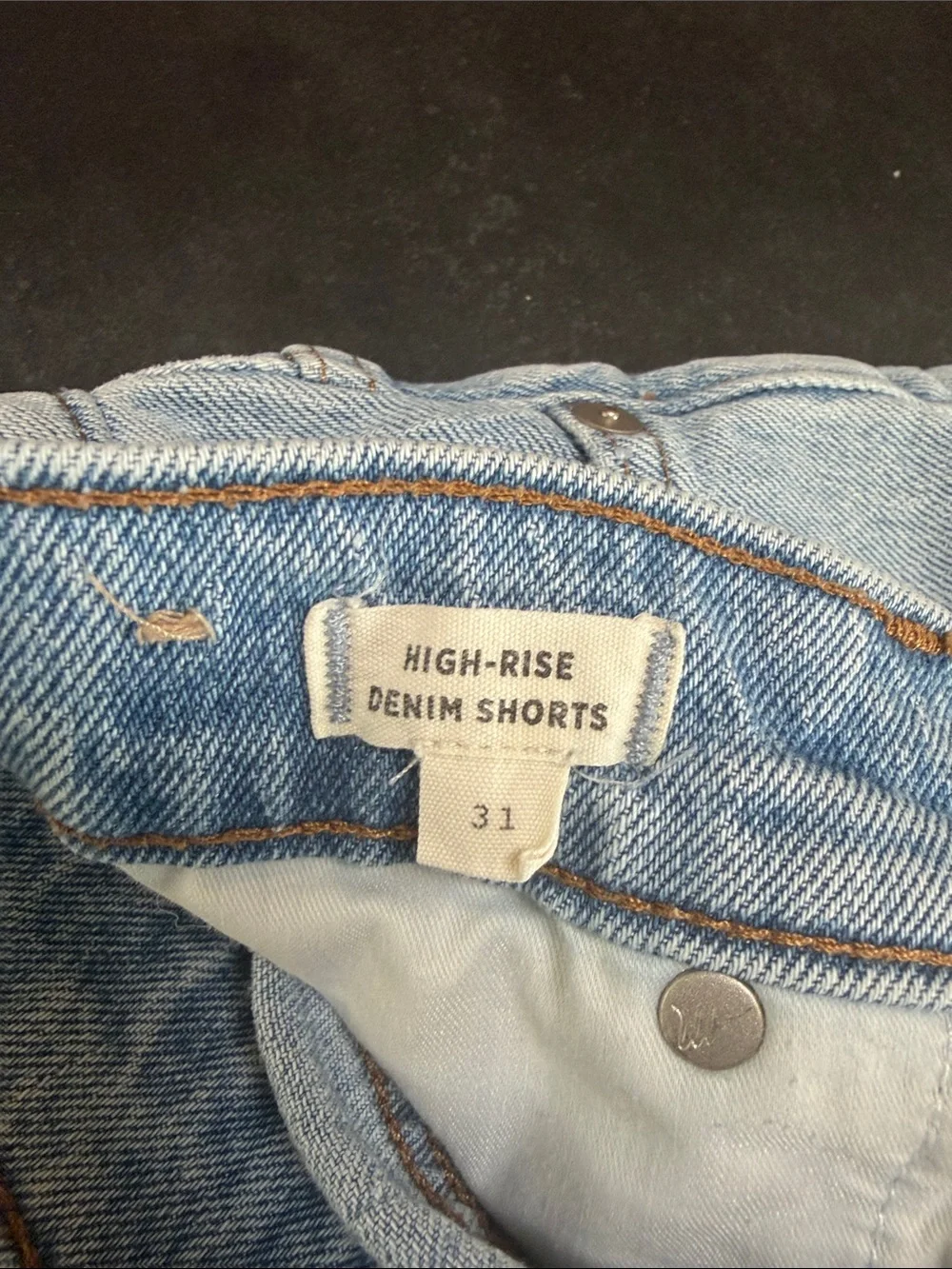 Madewell high-rise denim shorts
